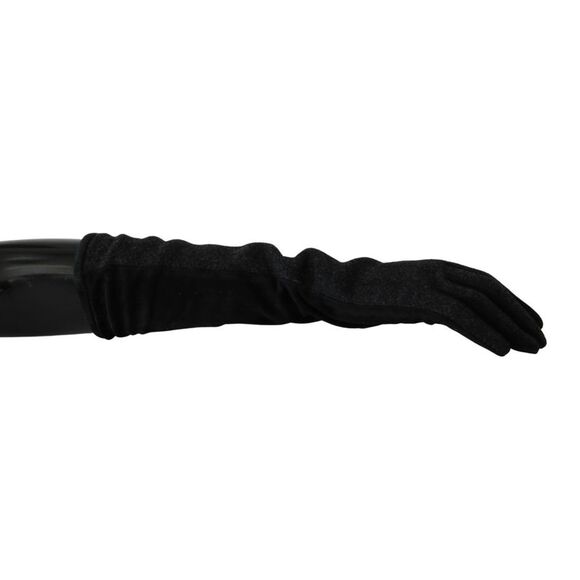 Dolce & Gabbana Dolce Gabbana Long Gloves Wool Cashmere Silk Women Black